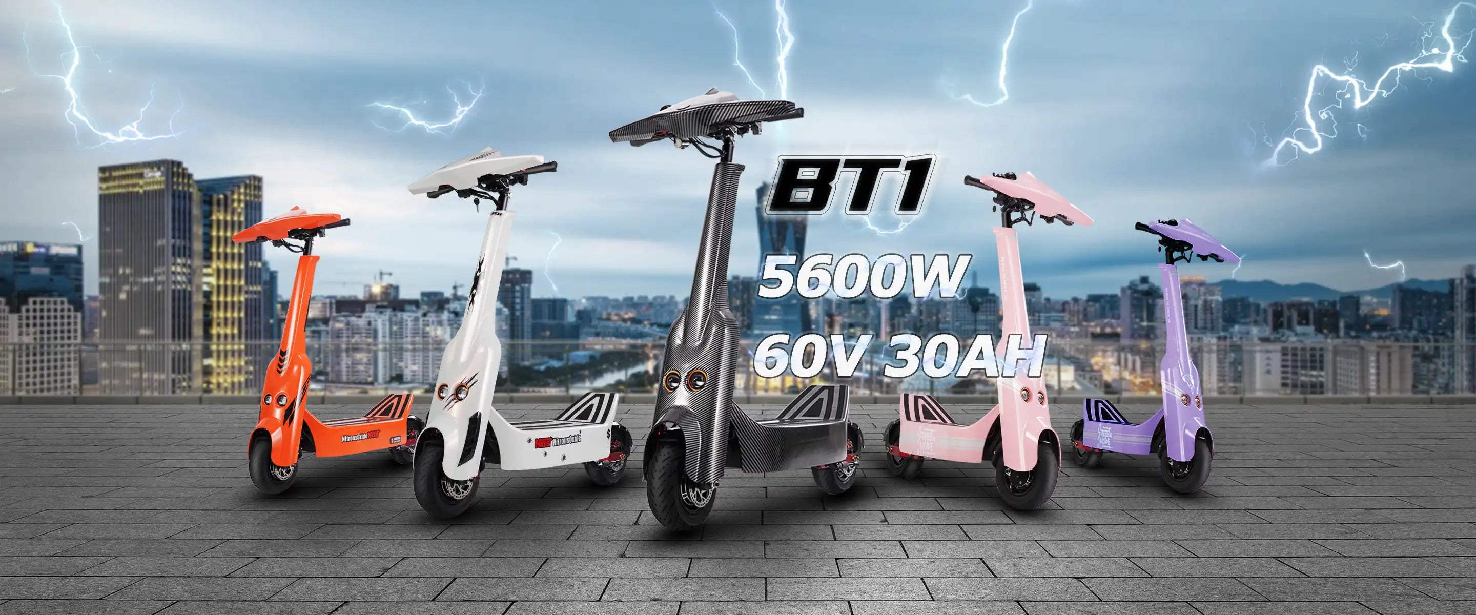 BT1 electric scooter 5600W 60V 30Ah