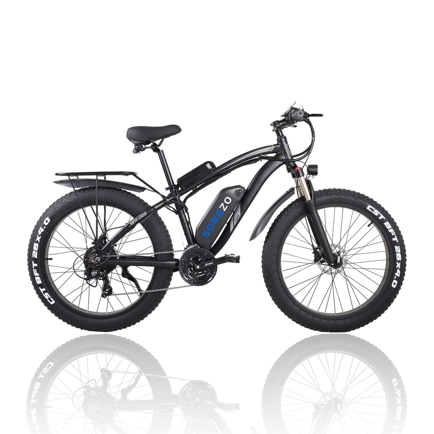 Bicicleta eléctrica Songzo MX02S Fat Tire 1000W con batería de 48V 17Ah 